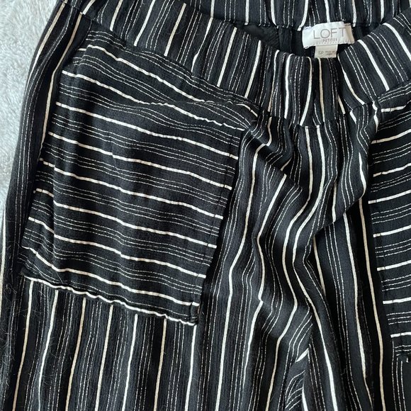LOFT Flowy Striped Capri Pants - Picture 3 of 4